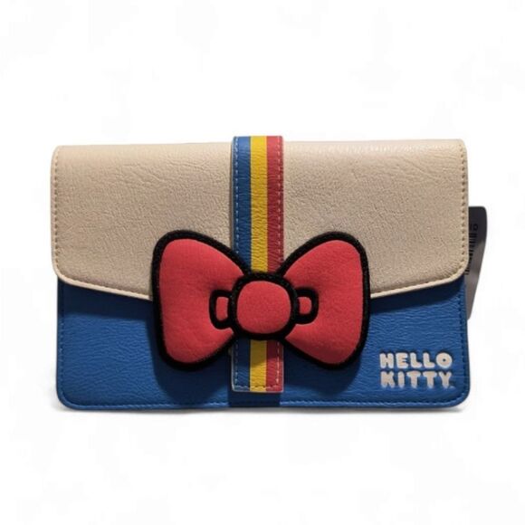 Loungefly Loves Hello Kitty 45th Anniversary Stripe Bow Fanny Pack - Picture 1 of 6
